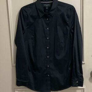Banana Republic women black tailored fit Dress Shirt, 12